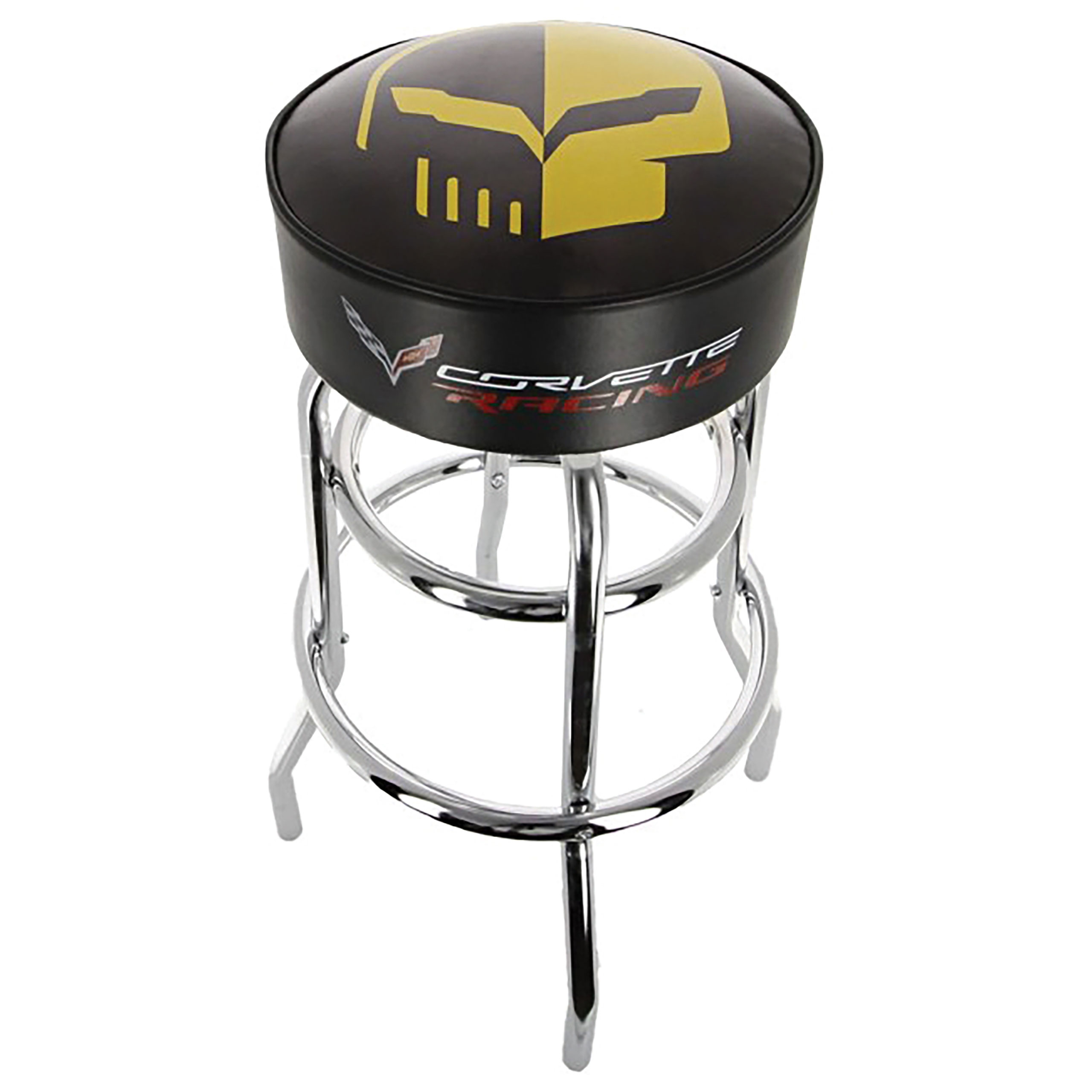 2014-2019 Corvette C7 Racing Stool - Black W/Yellow Jake CA-55758 