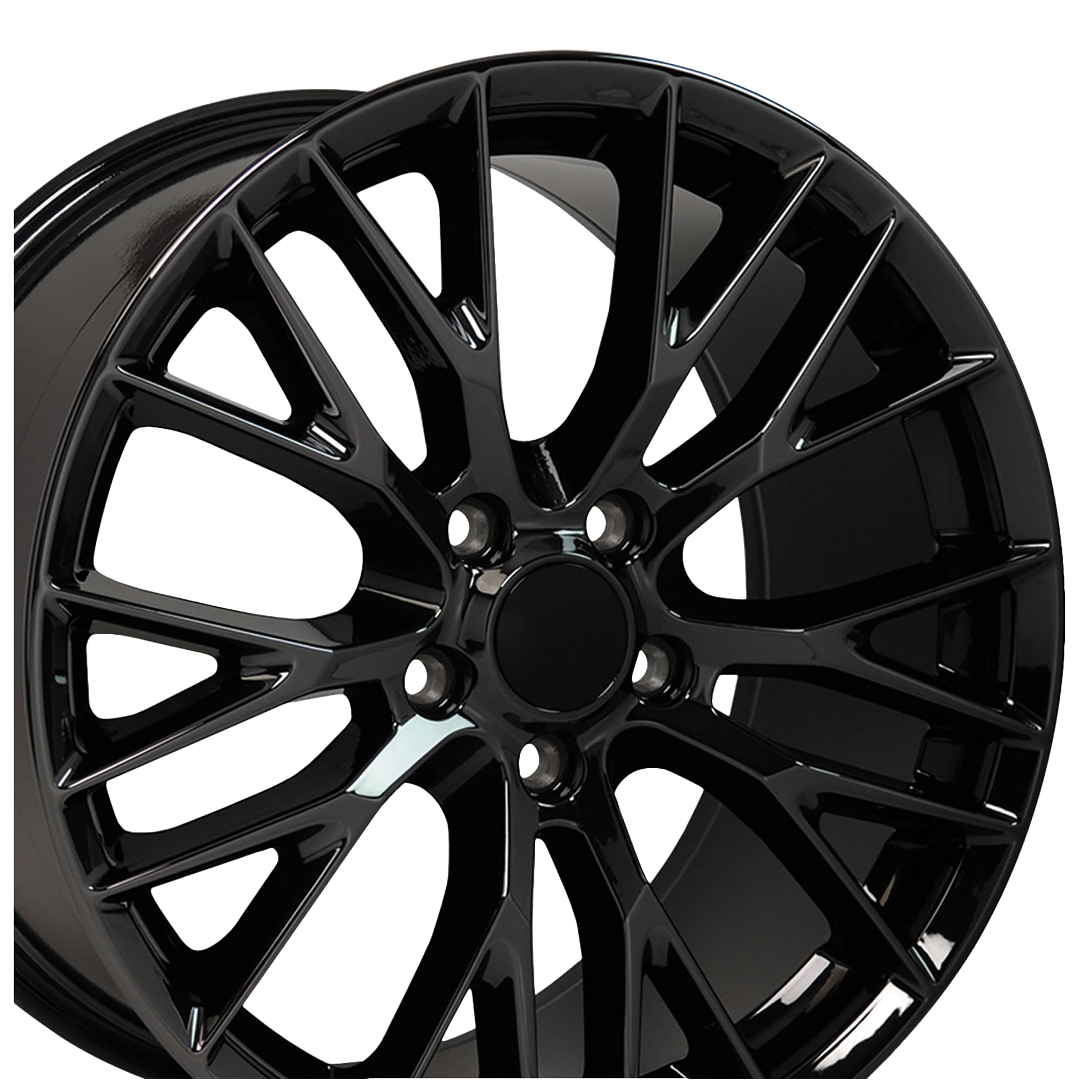 2006-2013 Corvette C6 Z06 Style Gloss Black Wheel 18x95 40mm Offset CA-56017 