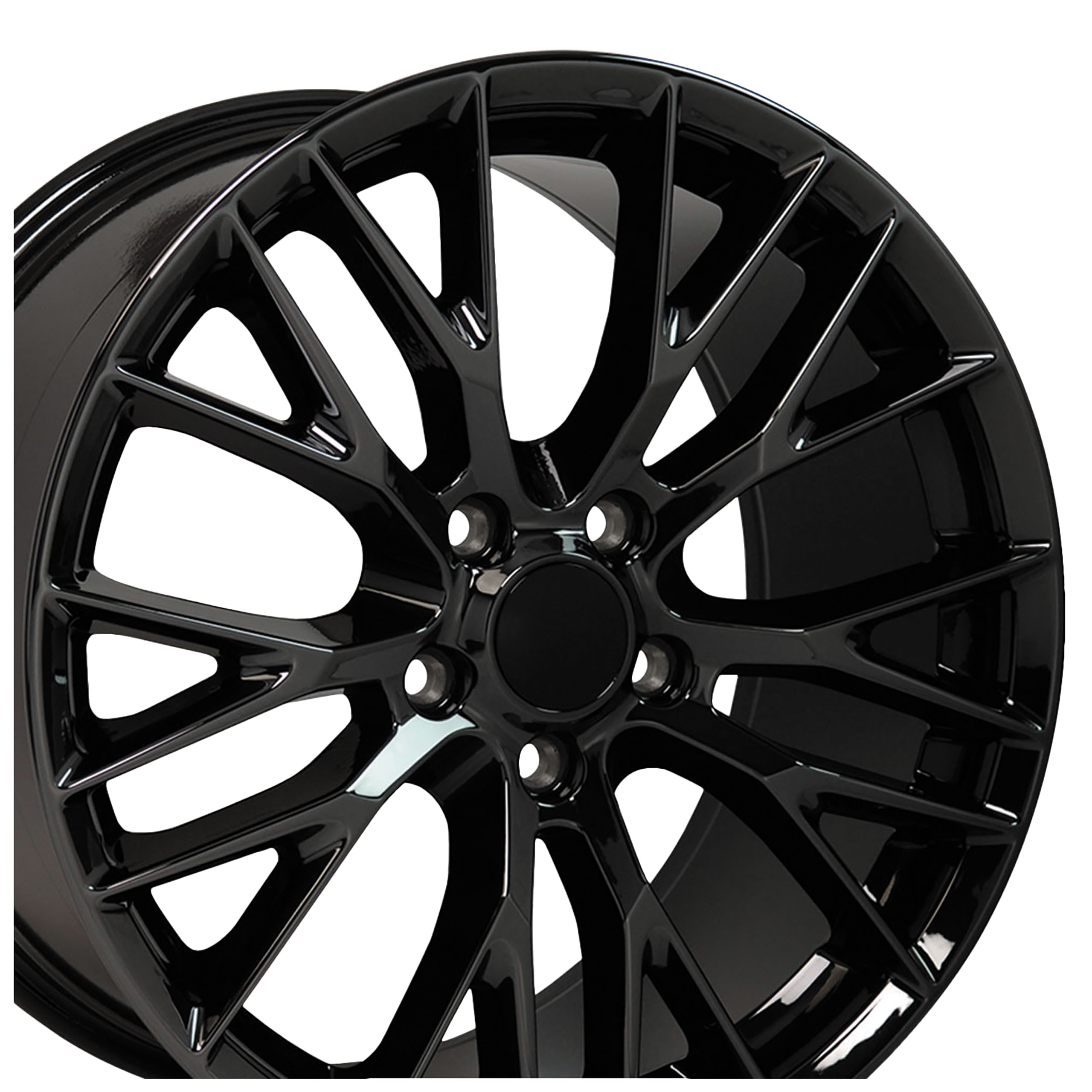 C7 Z06 Style Gloss Black Wheel 20x12 59mm Offset For 2006-2019 Corvette