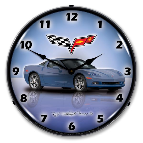 2005-2013 Corvette C6 LED Clock- C6 Supersonic Blue CA-57640 