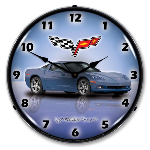 2005-2013 Corvette C6 LED Clock- C6 Supersonic Blue