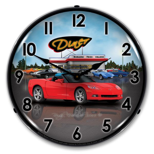 2005-2013 Corvette C6 LED Clock- C6 Convertible Diner