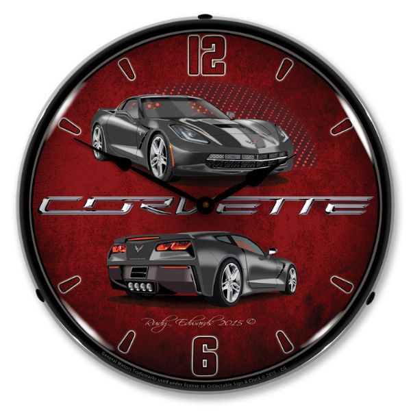 LED Clock- C7 Cyber Grey For 2014-2019 Corvette