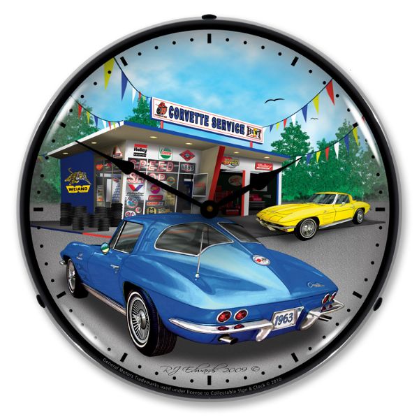 1963 Corvette C2 LED Clock- Garage CA-57664 