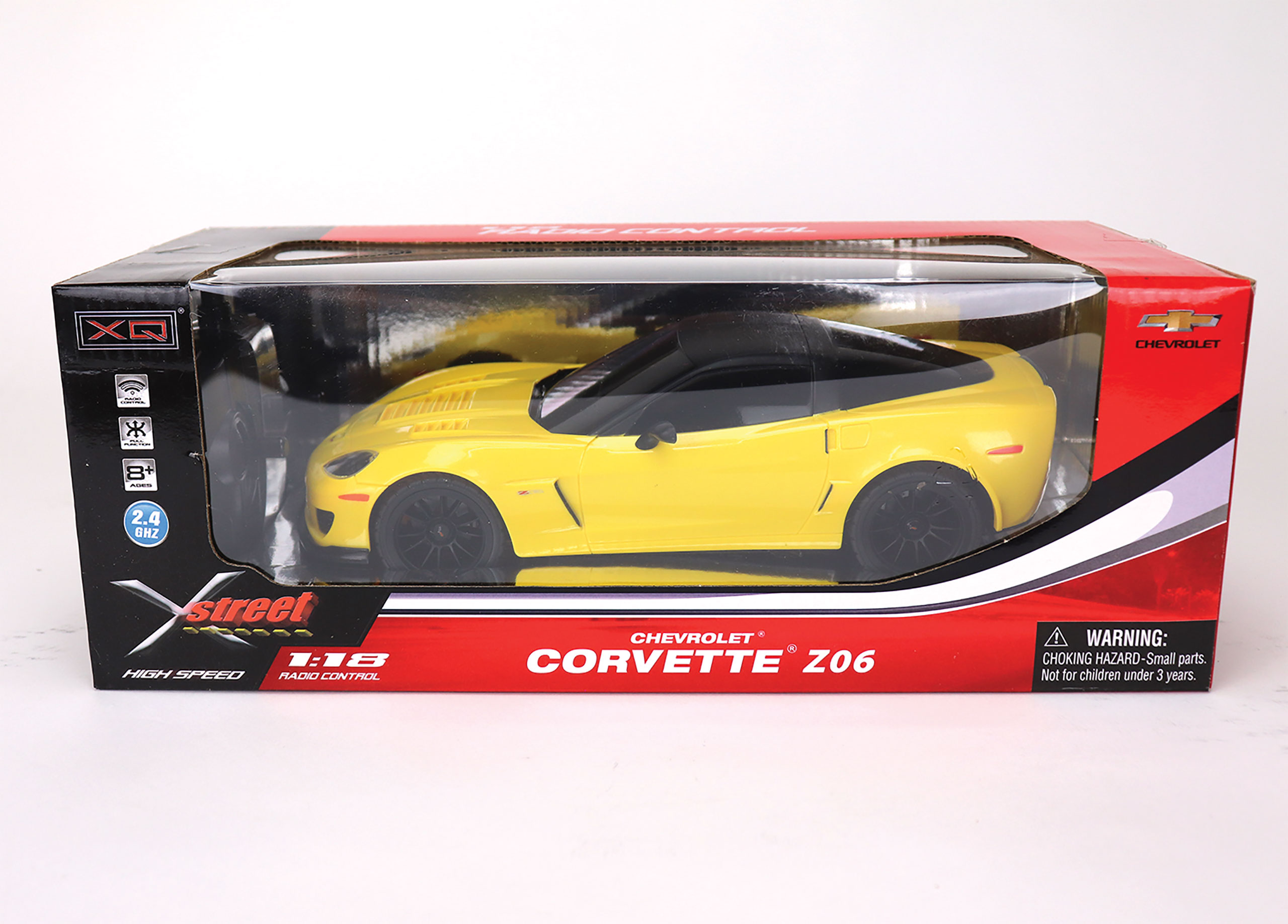 Corvette Z06 R/C Car 1/18 Scale Yellow For 2006-2013 Corvette
