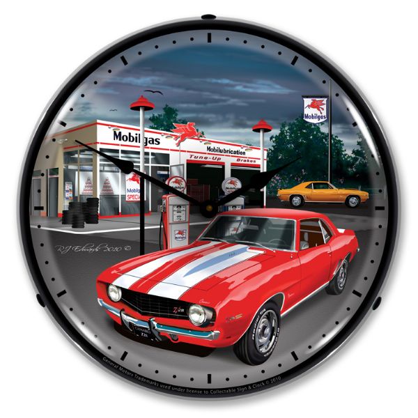 1969 Chevrolet Camaro C3 LED Clock- Mobilgas CA-C0503 