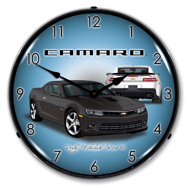 LED Clock- SS Ashen Grey For 2014 Chevrolet Camaro