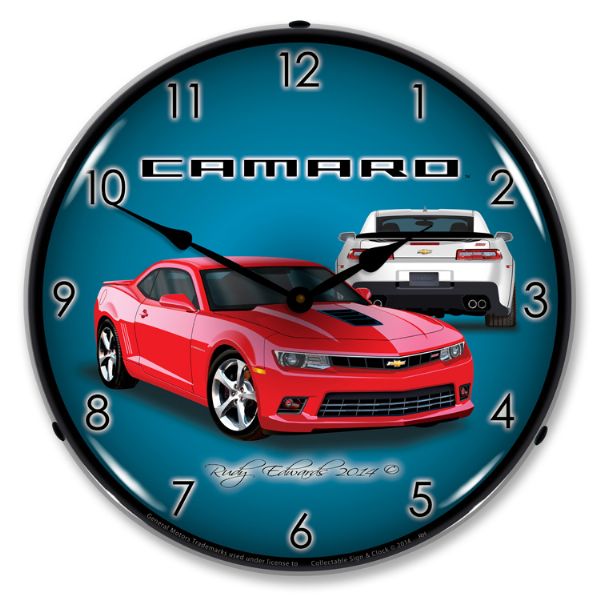 2014 Chevrolet Camaro C7 LED Clock- SS Red Hot CA-C0520 