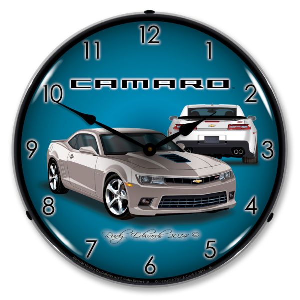 2014 Chevrolet Camaro C7 LED Clock- SS Silver Ice