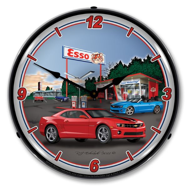 LED Clock- Esso Station For 2010-2015 Chevrolet Camaro