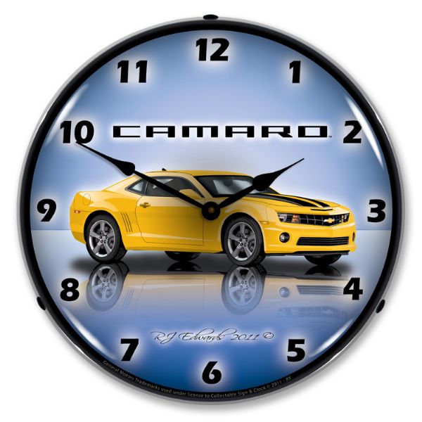 2010-2015 Chevrolet Camaro C6-C7 LED Clock-Rally Yellow