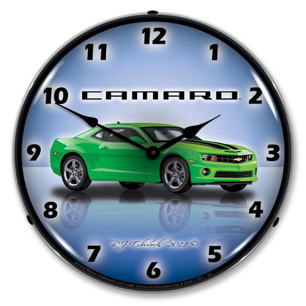 2010-2015 Chevrolet Camaro C6-C7 LED Clock- Synergy Green