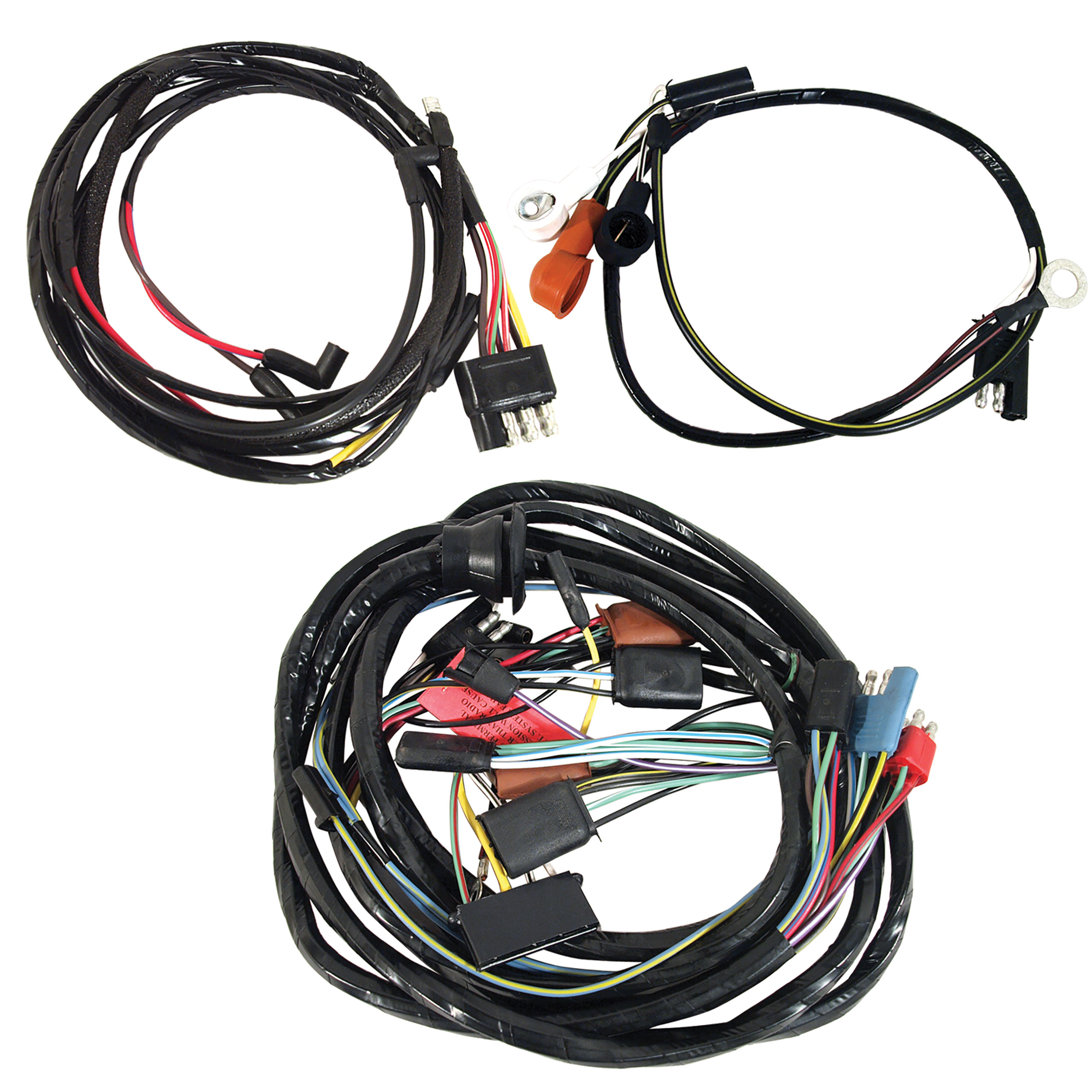 65 Mustang C2 Wiring Harness 8 Cylinder W/Lights & 3 Speed Heater Motor CA-MA14361 
