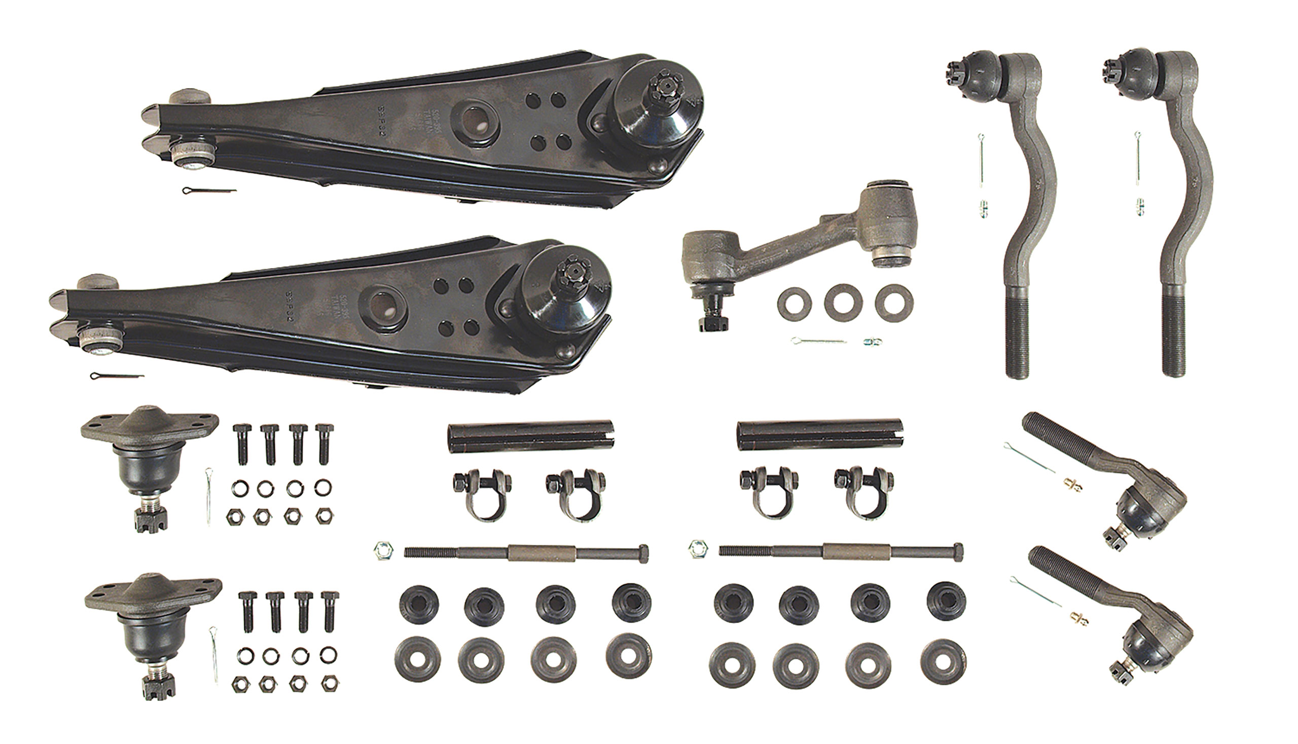 65-66 Mustang C2 Front Suspension Rebuild Kit Deluxe Manual Steering & 8 Cyl CA-MA17012 