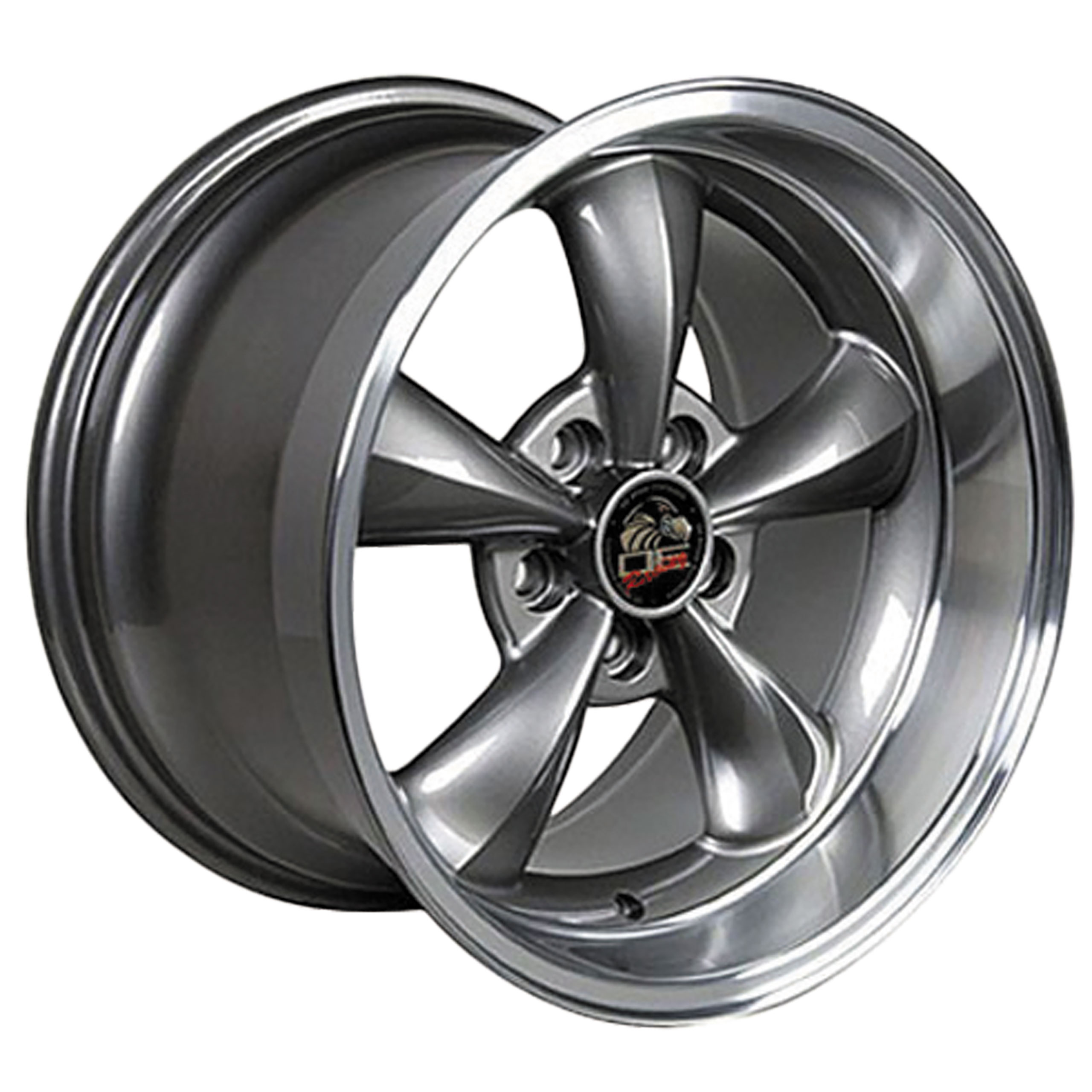 1994-04 Mustang C4-C5 Bullitt Wheel Anthracite Machined Lip 17x105 Rears Only CA-MA23006 