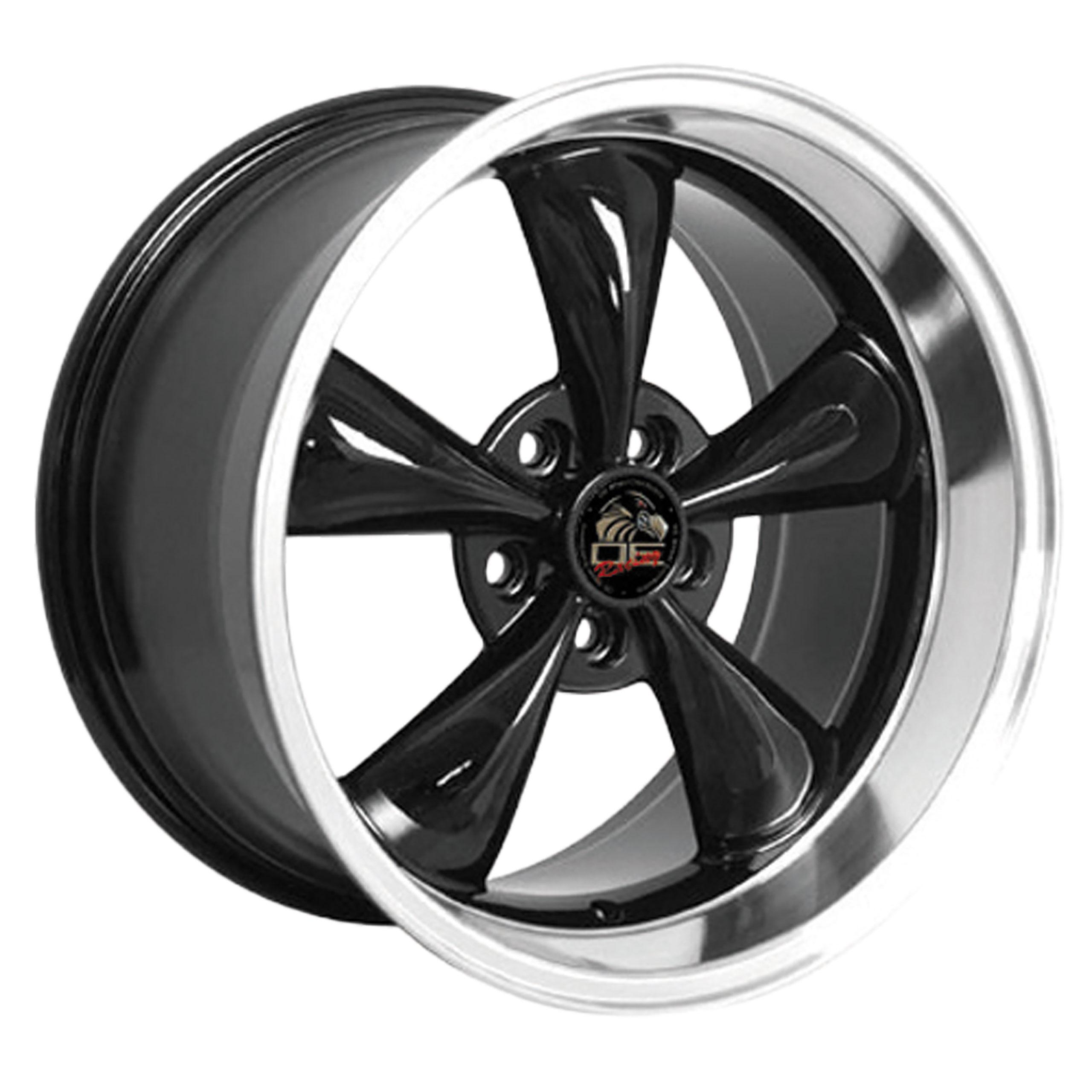 1994-2004 Mustang C4-C5 Bullitt Wheel Black Machined Lip 
