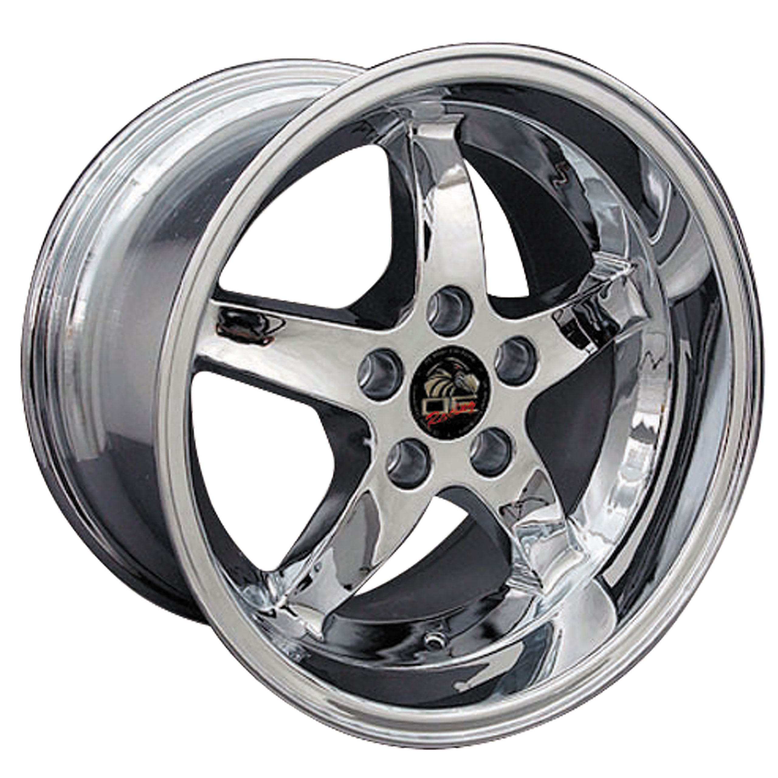 1994-2004 Mustang C4-C5 Cobra R Deep Dish Wheel Chrome 17x105 Rears Only CA-MA23025 