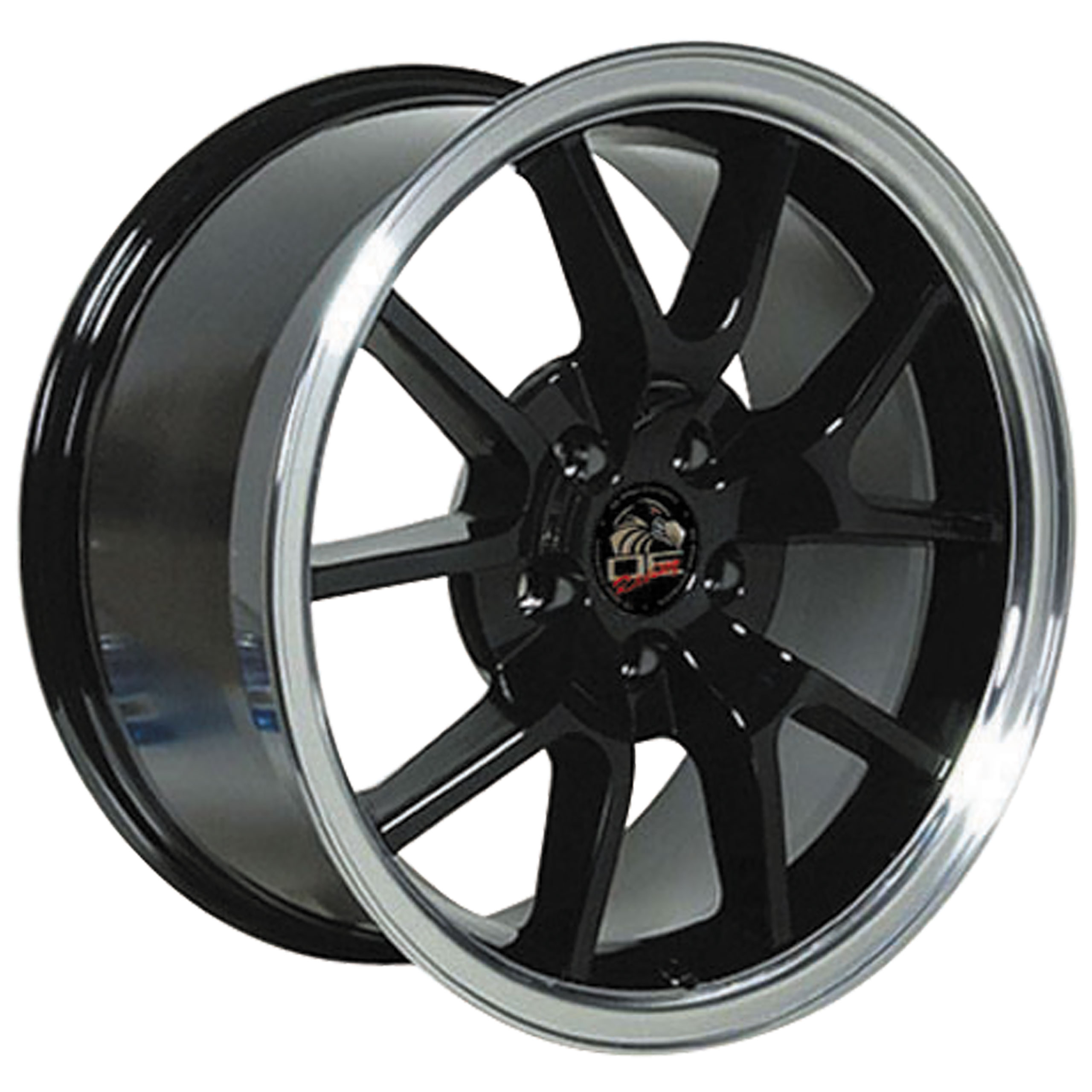 1994-2004 Mustang C4-C5 FR500 Wheel - Black Machined Lip