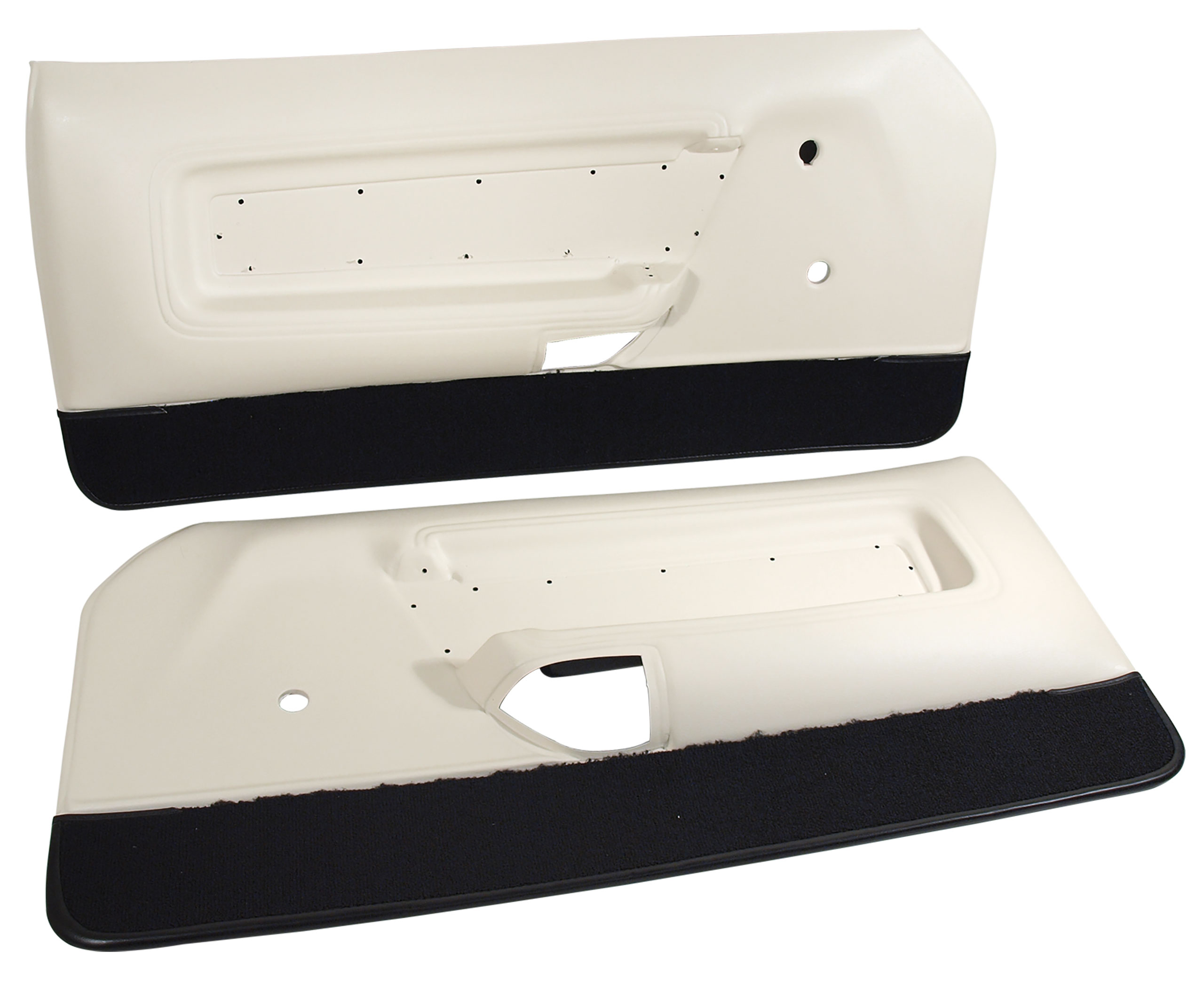 1971-1973 Ford Mustang C3 Deluxe Door Panels - White CA-MA923AT 