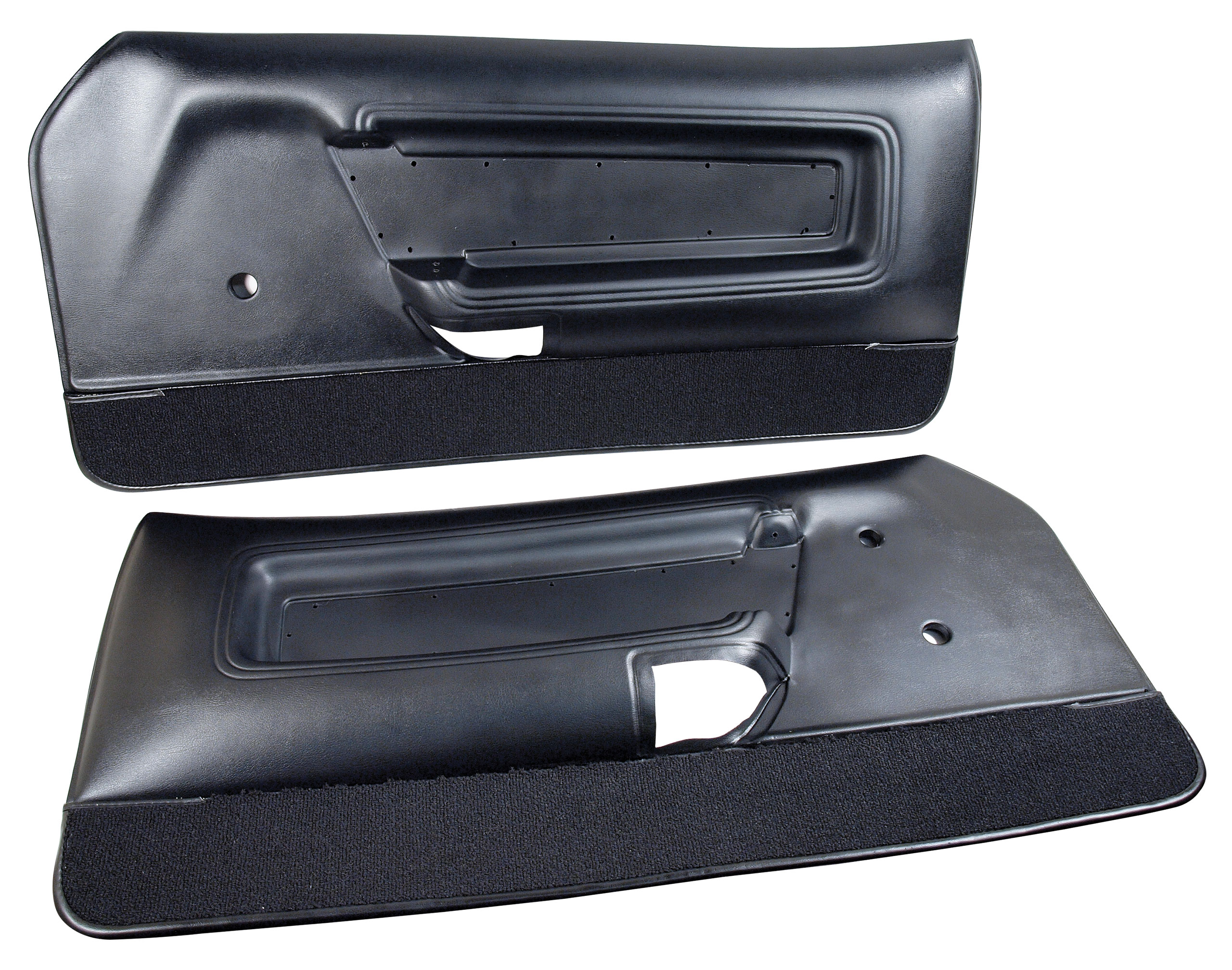1971-1973 Ford Mustang C3 Deluxe Door Panels - Black CA-MA923BA 