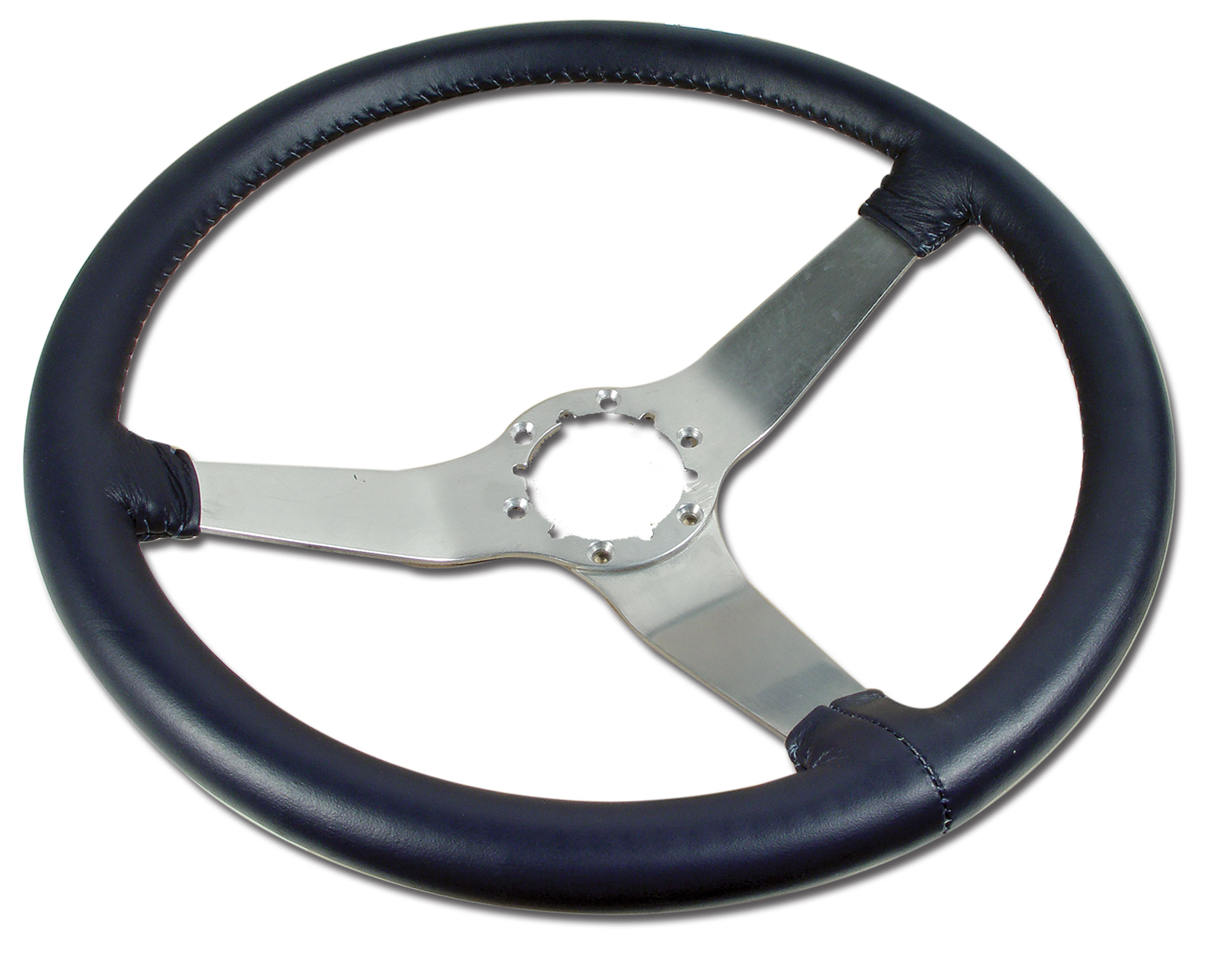 1978-1979 Corvette C3 Steering Wheel Dark Blue Leather Satin Spokes CA-X23748