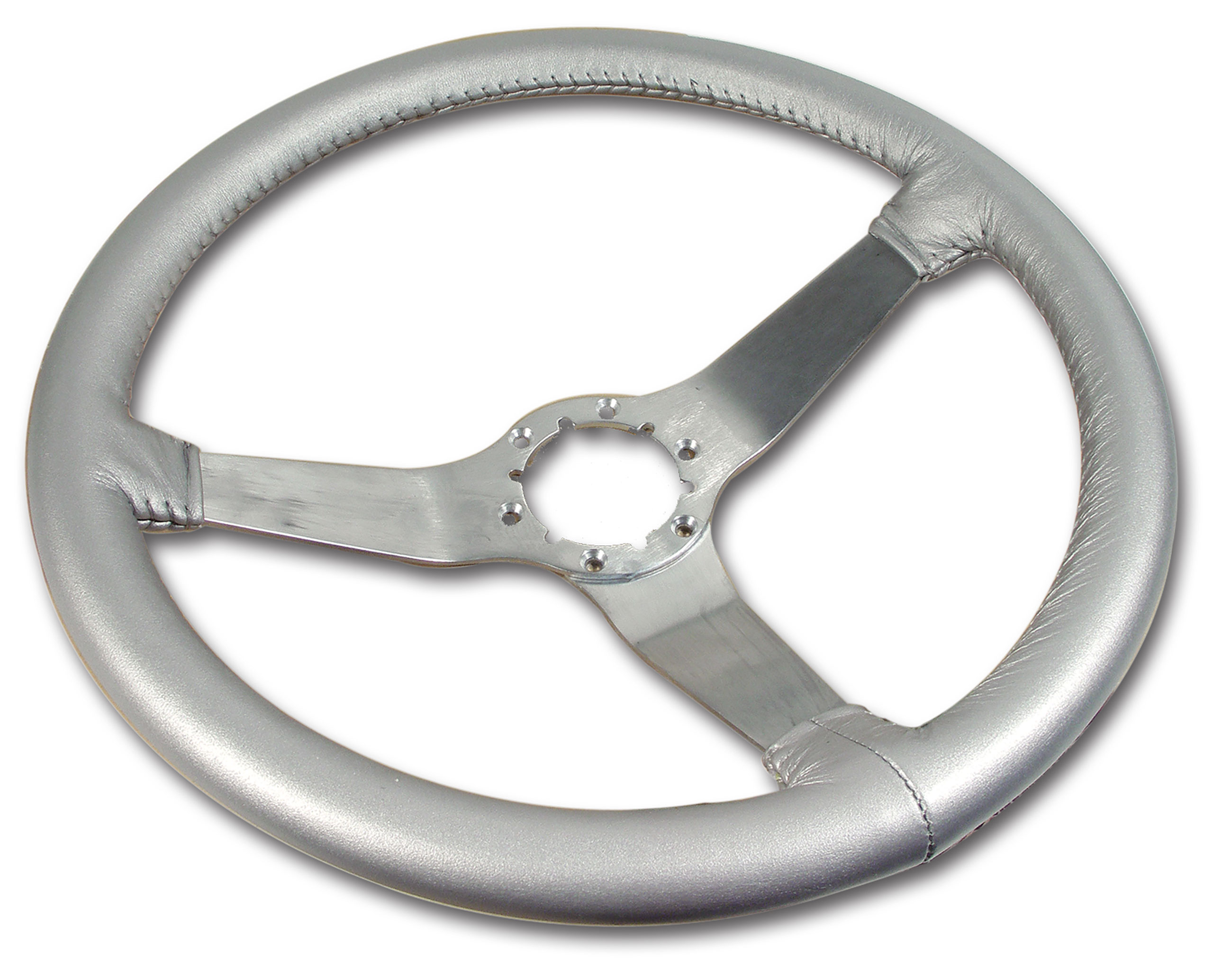 1978 Corvette C3 Steering Wheel Silver Pace Leather Satin Spokes CA-X23762