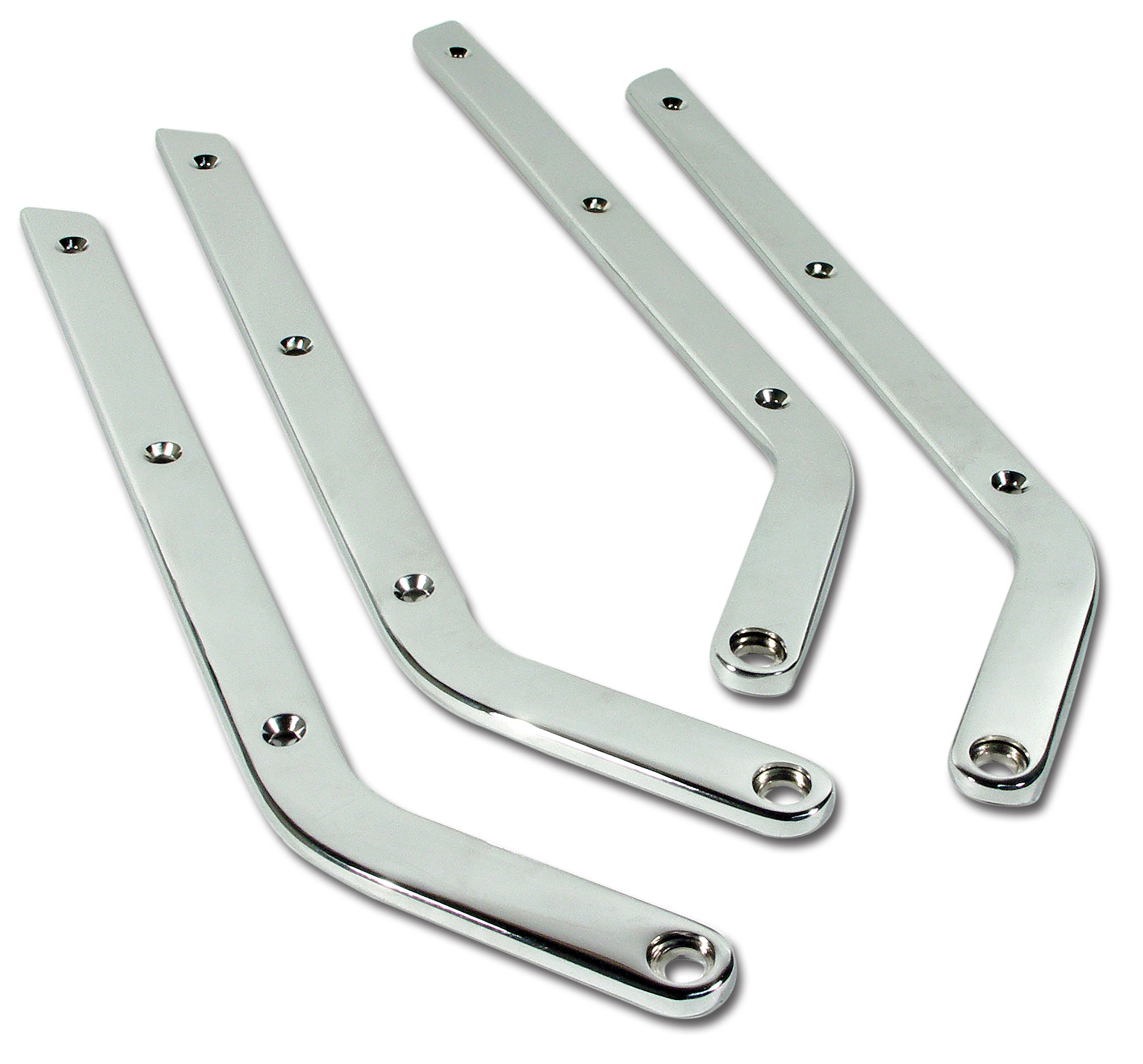 Seat Side Chrome 4 Piece Set W/O Hardware Import For 1963-1966 Corvette