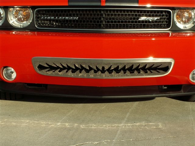 2009-2013 Dodge Challenger Grille; Stainless Steel Shark Tooth