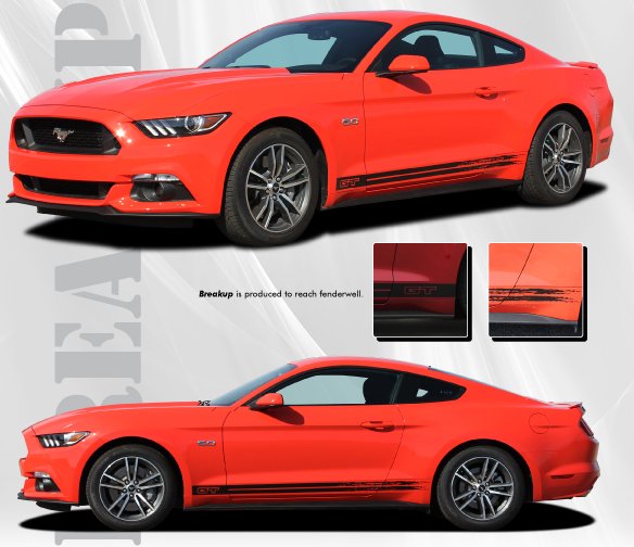 2015-2017 Ford Mustang Breakup Rocker Stripe Kit