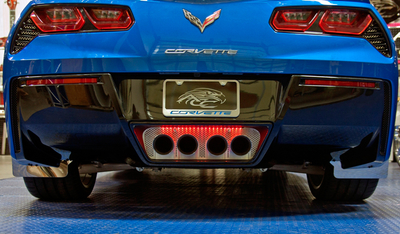 C7 Corvette Stingray Rear License Plate Frame w/CORVETTE Lettering in Carbon Fiber