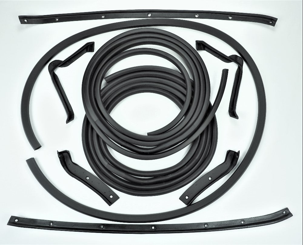 1964-1967 C2 Corvette Coupe Door & Body Weatherstrip Kit - 9 pc