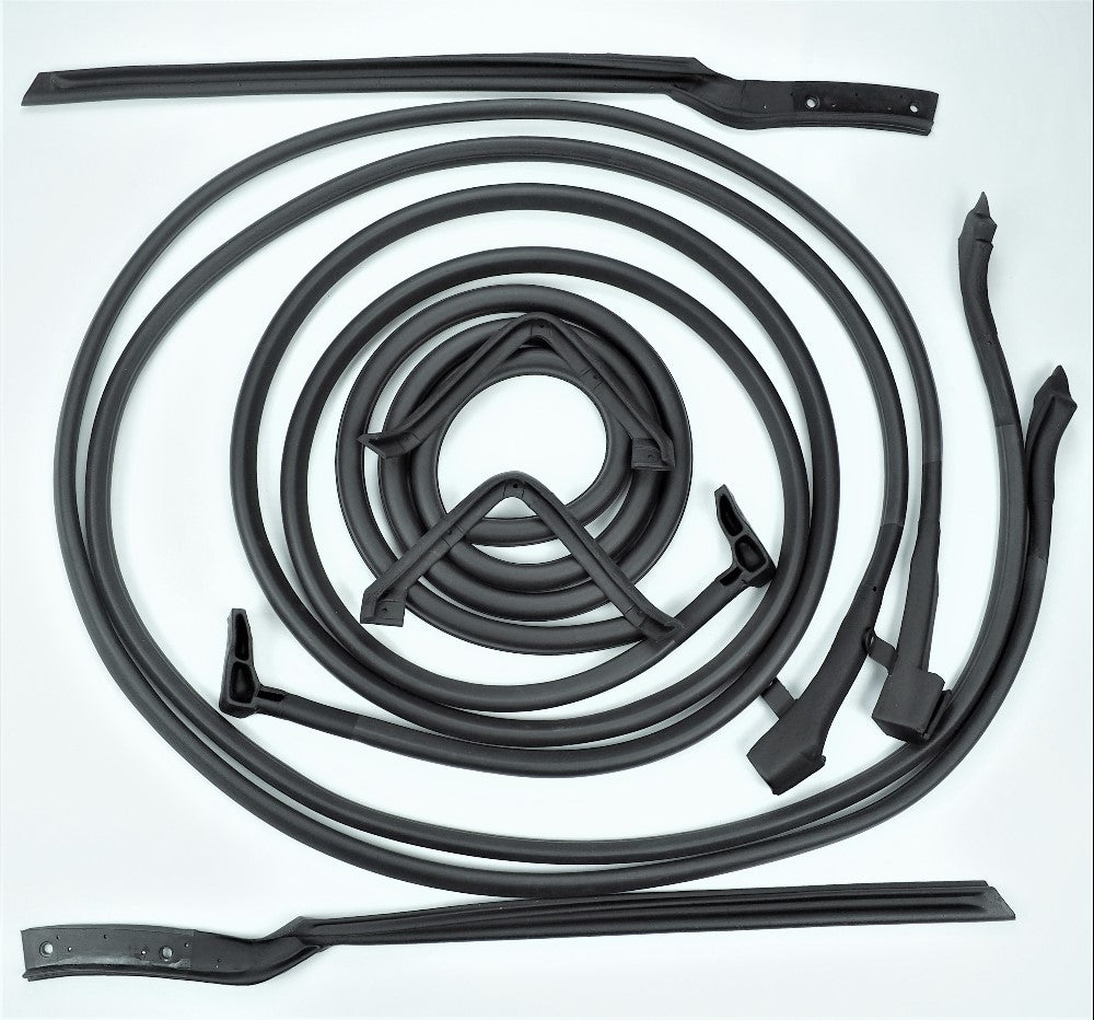 1963 C2 Corvette Convertible Door & Body Weatherstrip Kit - 8 pc