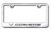 C7 Corvette Stingray License Plate Frame Mirrored Stainless