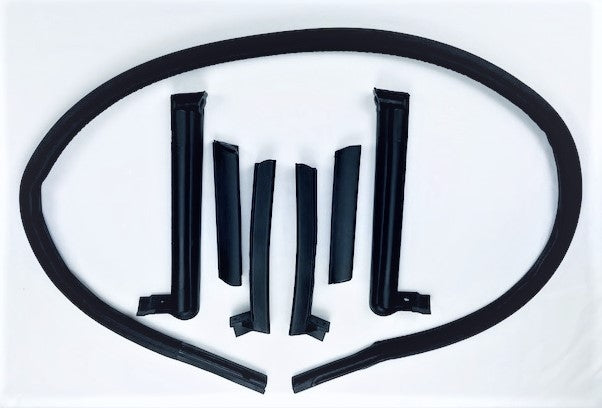 1998-2004 C5 Corvette Soft Top/Convertible Top Weatherstrip Kit - 7pcs