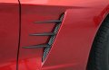 C6 Corvette Vent Spears w/Perforated Grilles Blakk Stealth