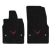 2020-2024 C8 Corvette Lloyd Embroidered Floor Mats - Carbon Flags