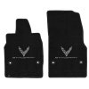2020-2025 C8 Corvette Lloyd Mats - C8 Flags Monochromatic & Stingray Word Silver