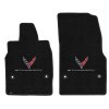 2020-2025 C8 Corvette Lloyd Floor Mats - C8 Flags Silver & Stingray Word Silver