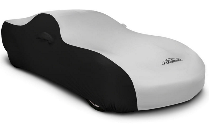 2008-2023 Challenger Coverking Stretch Car Cover Black/White