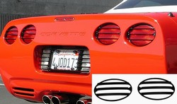 For Chevy Corvette 97-04 ACC 032040 Flame Style Polished Tail Light Covers 