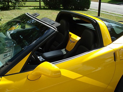 C6 Corvette painted a pillar trim panels