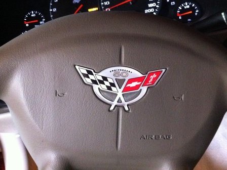 C5 Corvette Domed Steering Wheel Decal gel