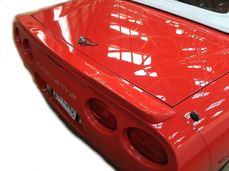 1997-2004 C5 Corvette ZR1 Style Pre-Painted Rear Spoiler-Tape On Style. 