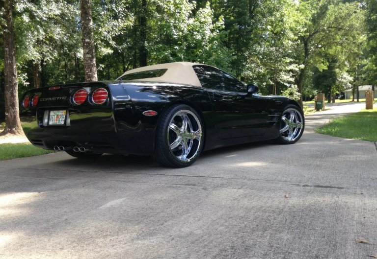 C5 Convertible Top. Pebble Beige/Black 50th Anniversary