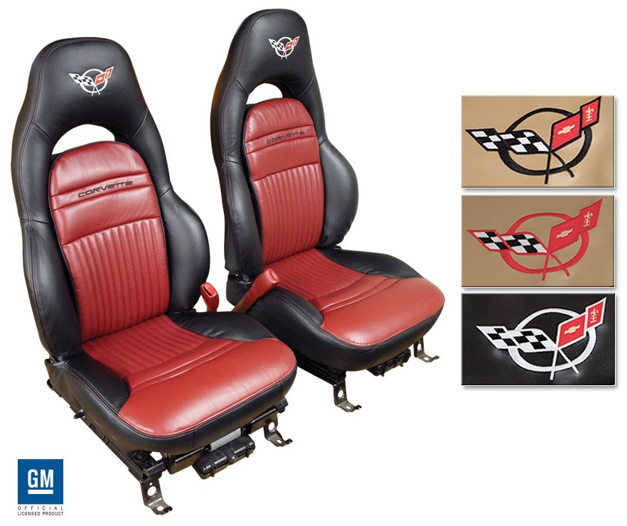 1997-2004 C5 Corvette Embroidered Leather Seat Covers