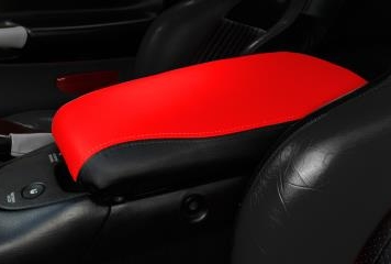 1997-2004 C5 Corvette Console Cushion 2 Tone AltraVinyl - Torch Red/Black