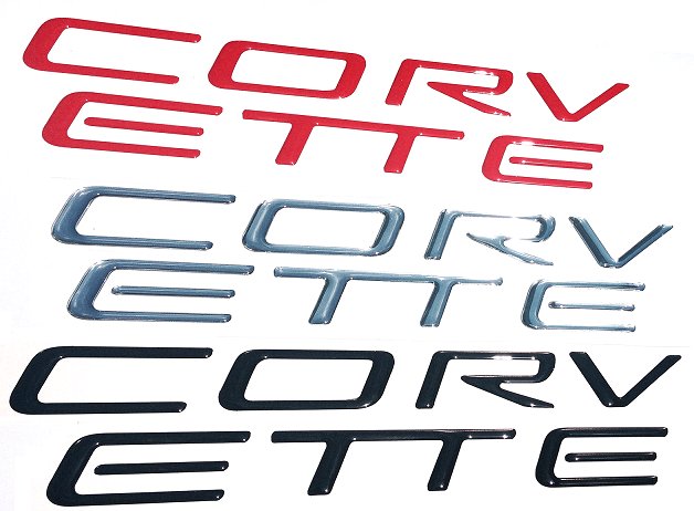 1997-2004 C5 Corvette Domed Rear Bumper Lettering Letters Kit