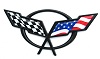 1997-2004 C5 Corvette Emblem Inserts- American Flag