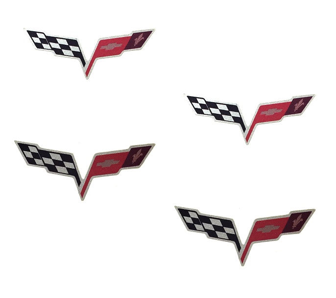 C6 Corvette Wheels Center Cap Decals