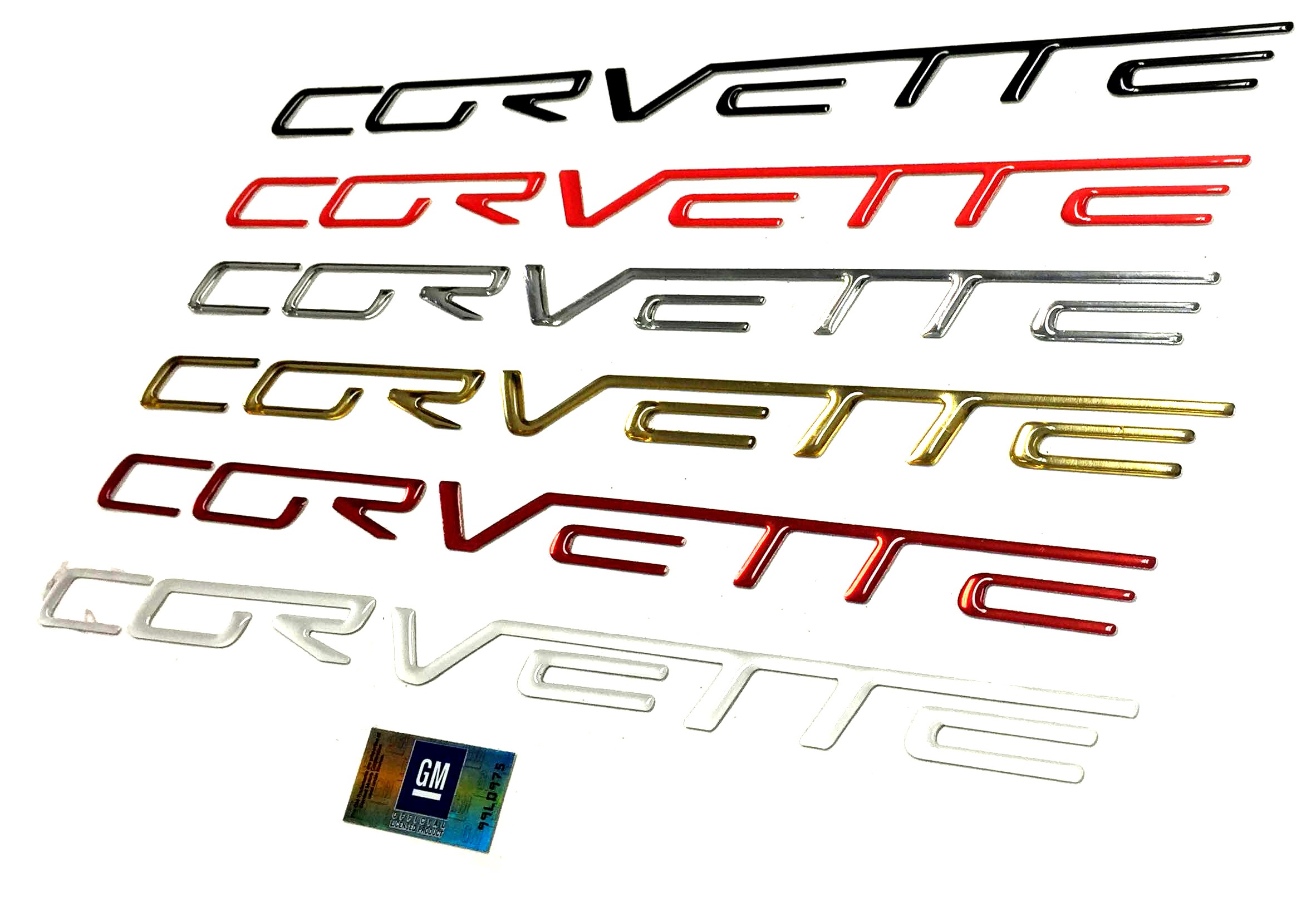C6 Corvette rear bumper lettering inserts letters